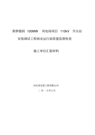 商业运行前监检汇报汇总推荐文档