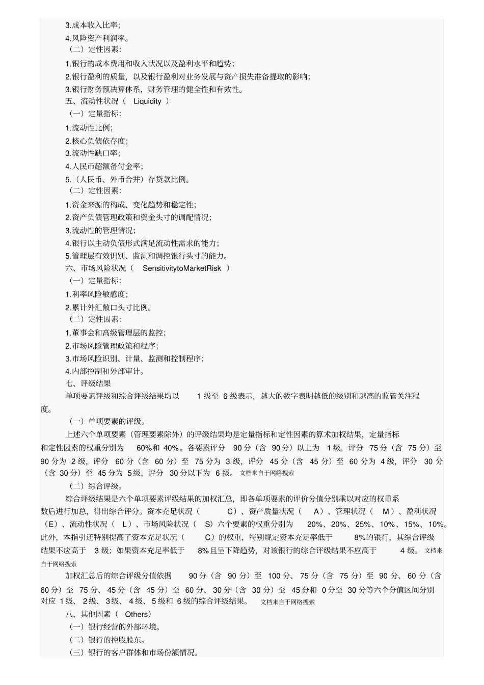 商业银行监管评级内部指引29_第3页