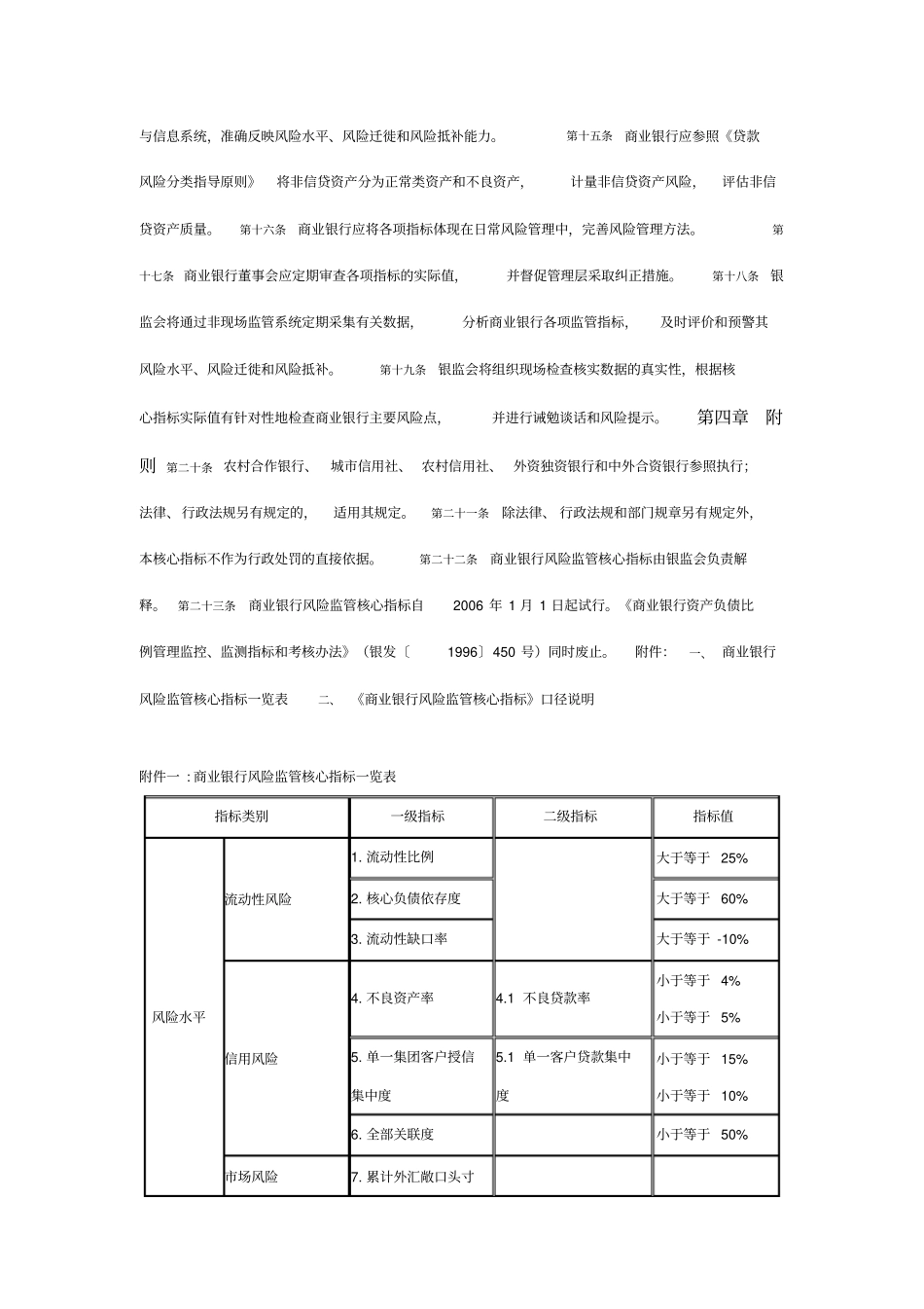 商业银行风险监管核心指标试行_第3页