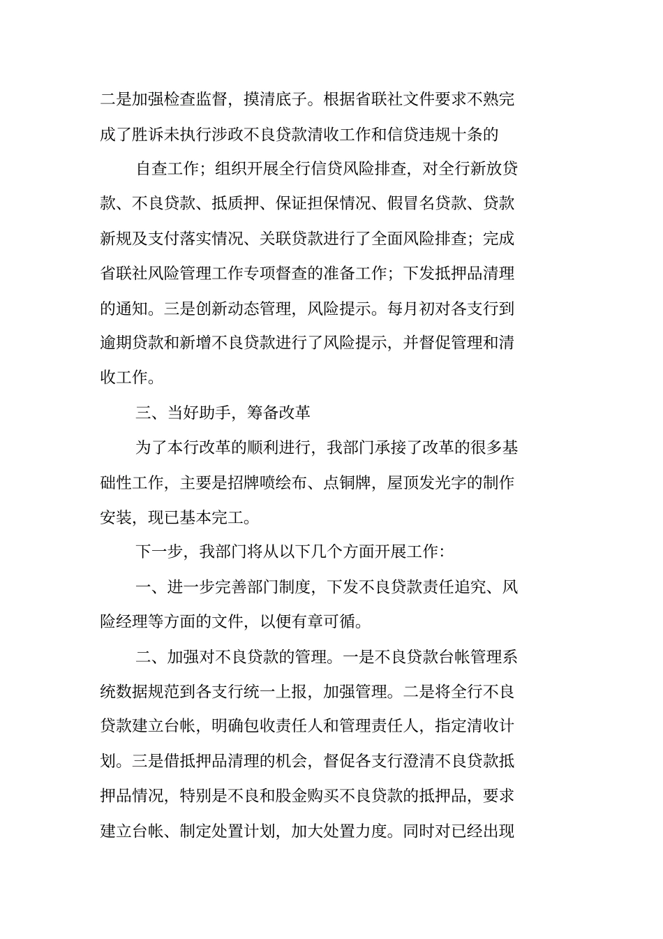 商业银行风险管理部年工作总结_第2页