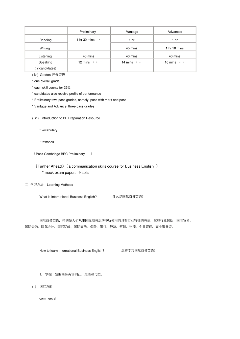 商务英语BEC初级口语超详细讲义_第2页