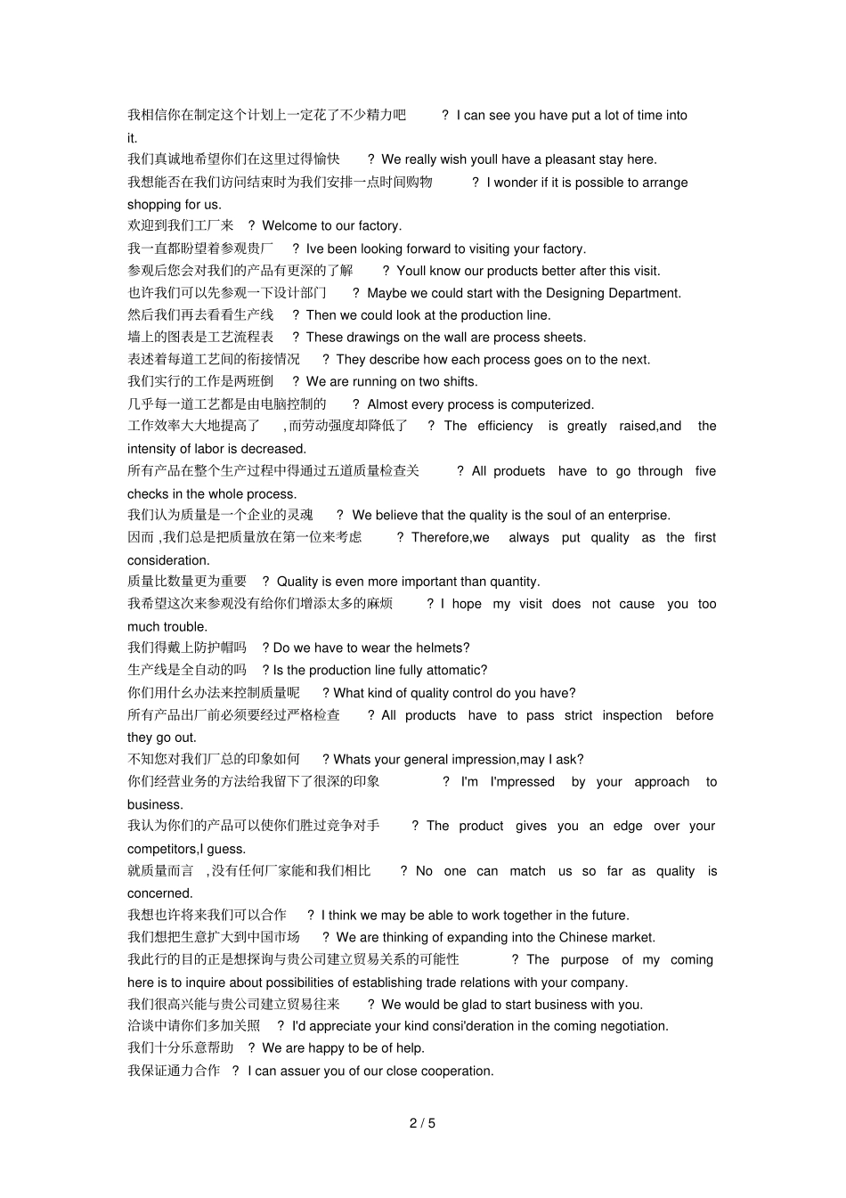 商务英语口语精选_第2页