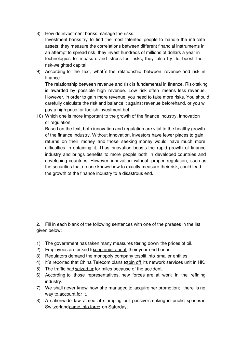 商务英语阅读第二版王关富unit10banking课后答案_第2页