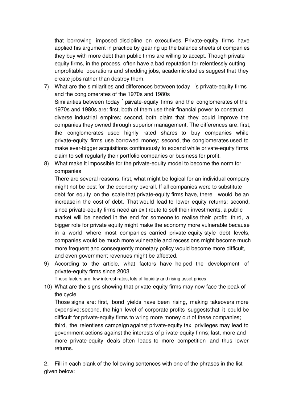 商务英语阅读第二版王关富unit13privateequity课后答案_第2页