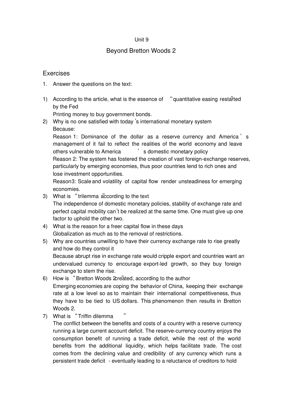 商务英语阅读第二版王关富unit9econ-beyondbrettonwoods课后答案_第1页