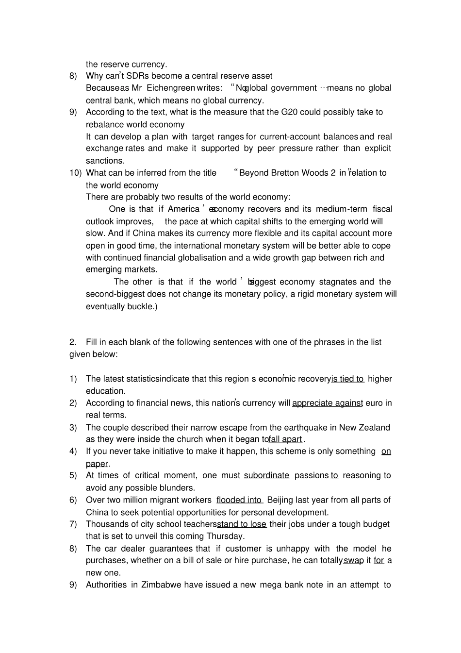 商务英语阅读第二版王关富unit9econ-beyondbrettonwoods课后答案_第2页