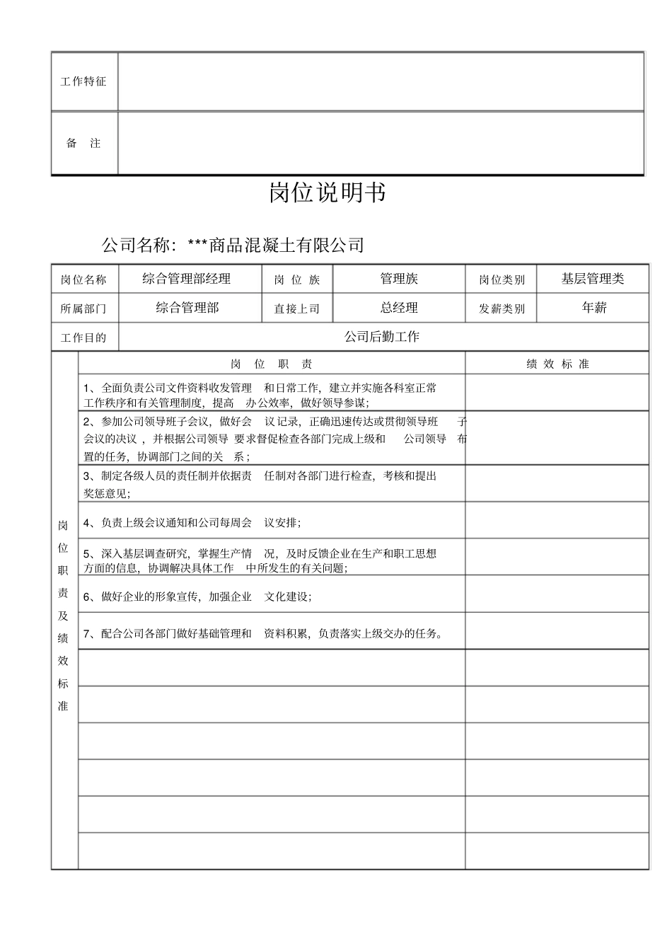 商品混凝土公司岗位职责及绩效标准_第2页