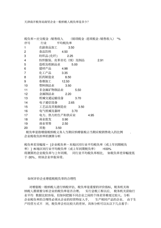 商贸企业一般纳税人税负率