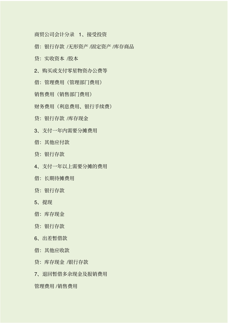 商贸公司会计分录_第1页