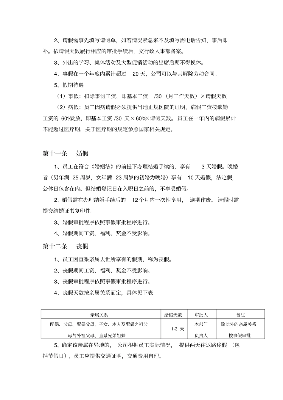 商贸有限公司考勤制度_第3页