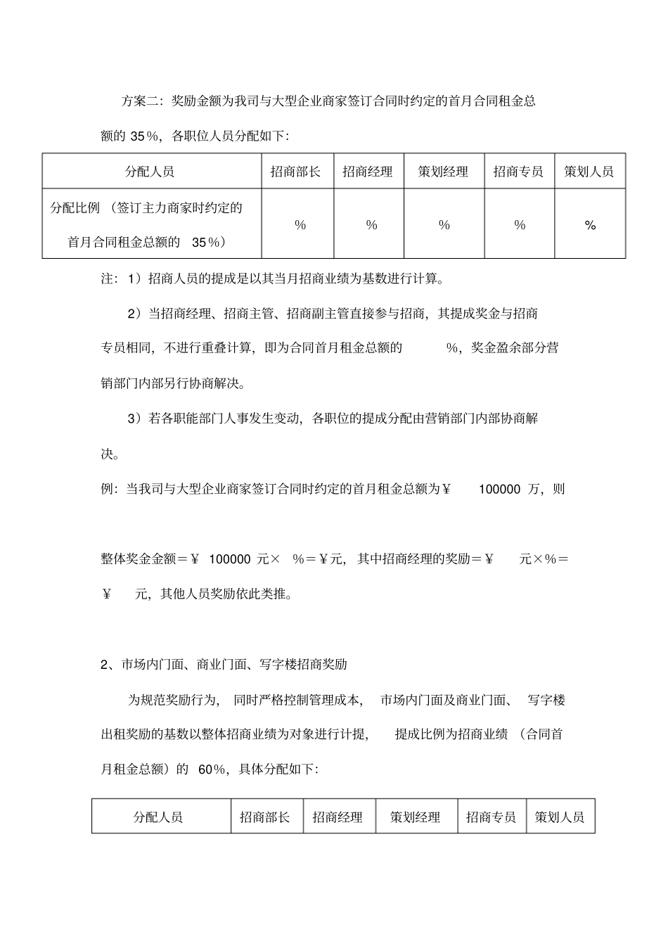 商部佣金提成激励方案_第3页