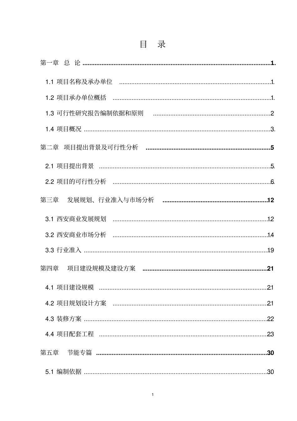 商铺改造装修项目可行性研究报告_第1页
