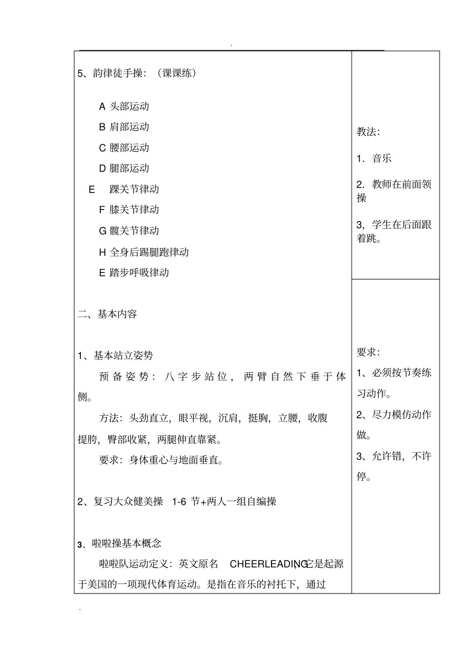 啦啦操基本概念、步法、手位_第2页