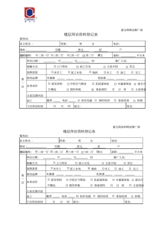 嘉宝莉油漆小区推广手册全套资料