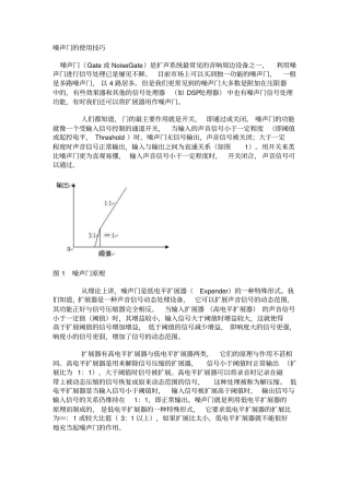噪声门的使用技巧资料