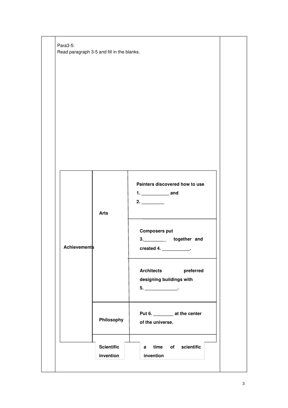 四川南充白塔中学高三英语Module2TheRenaissancePeriod1ReadingandVocabularyTheRenaissa_第3页