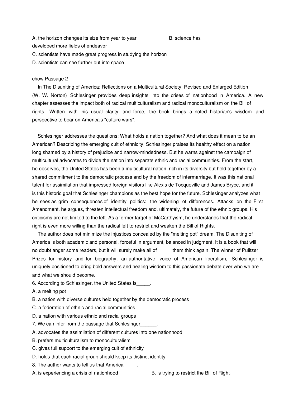 四川大学博士研究生入学英语考试题_第2页