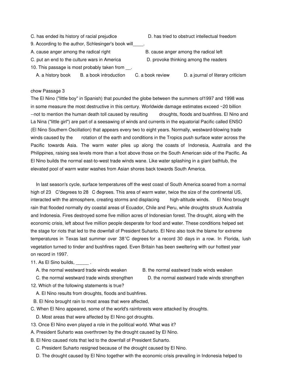 四川大学博士研究生入学英语考试题_第3页