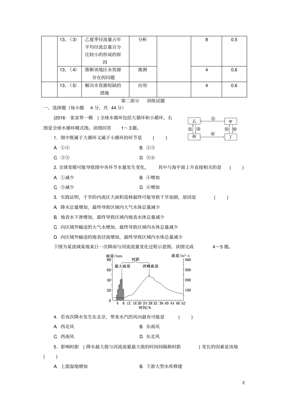 四川宜宾一中2017-2018学年高中地理上期第5周训练试题_第2页
