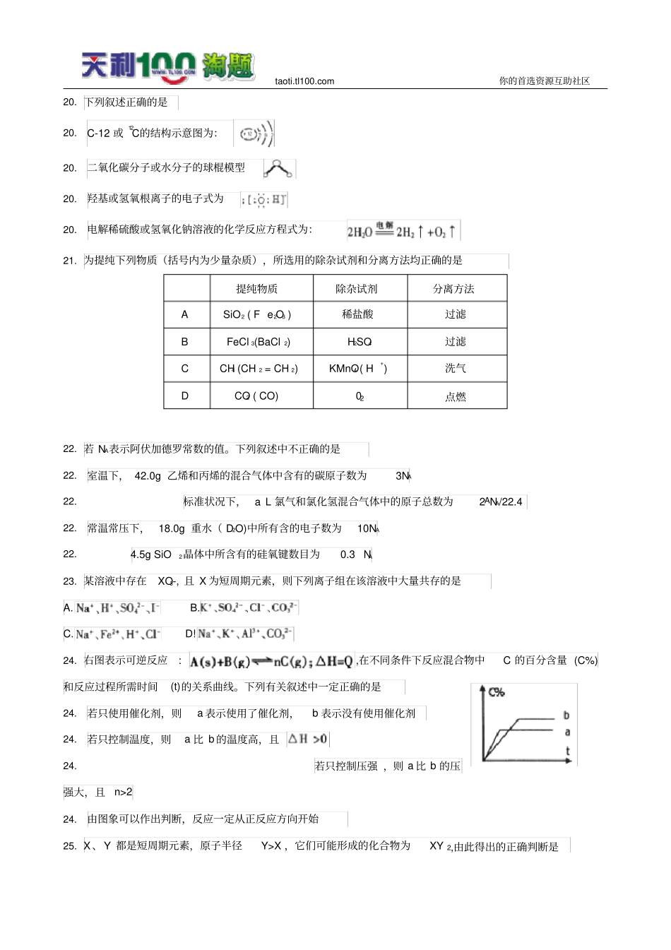 四川泸州2011届高三第二次教学质量诊断性考试理综版_第3页