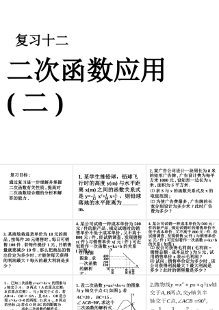 中考数学二次函数应用(二)课件