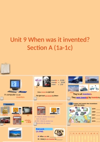 九年级英语 Unit 9 Section A第一课时课件 人教新目标版 课件