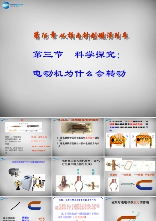 九年级物理全册 173 科学探究 电动机为什么会转动课件 (新版)沪科版 课件