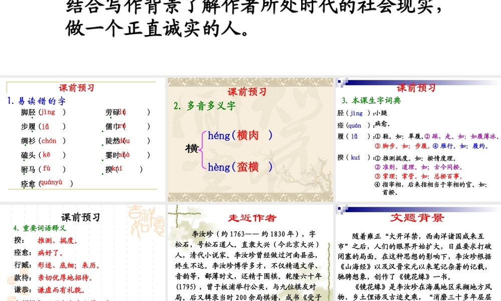 两面国 九年级语文两面国同步练习及课件   河大版