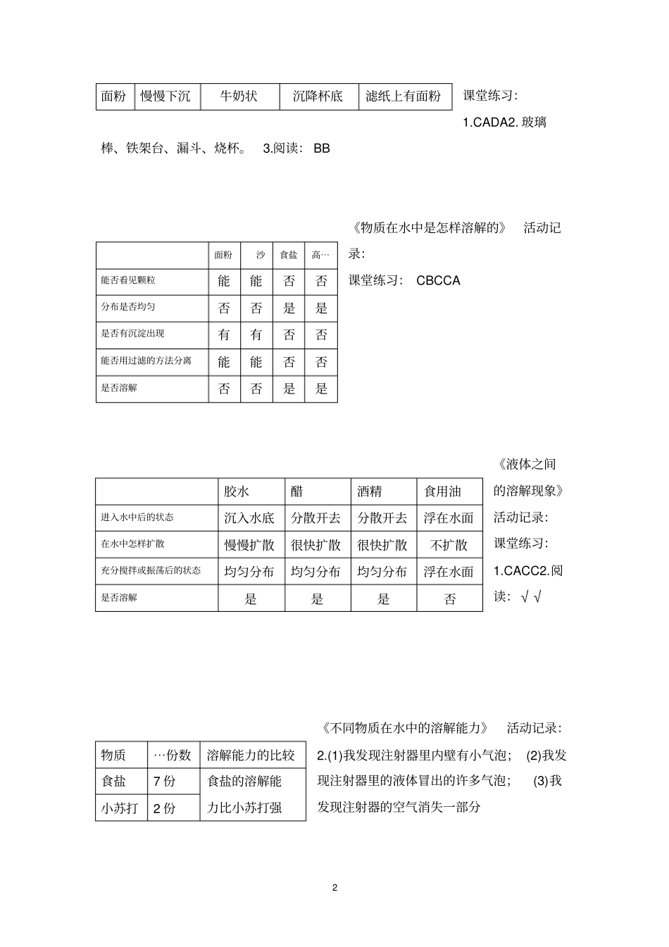 四年级上册科学作业本答案汇总_第2页