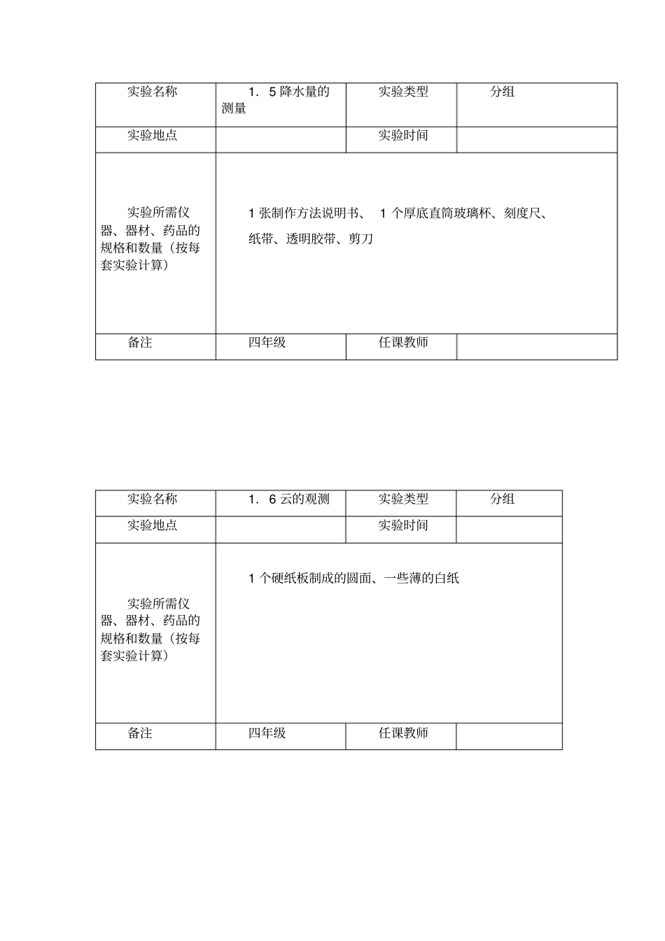四年级上册科学试验记录单讲解_第2页