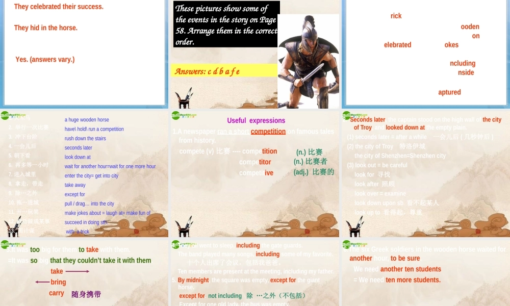 八年级英语上册 CHAPTER FIVE Historical stories课件 牛津深圳版 课件