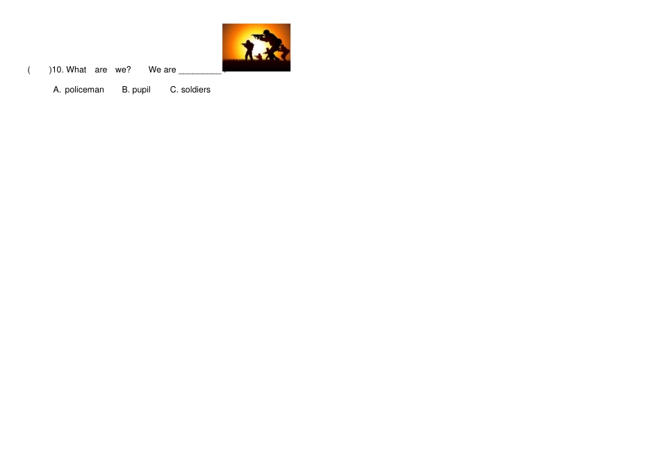 四年级上册英语期中试题-质量检测_第3页