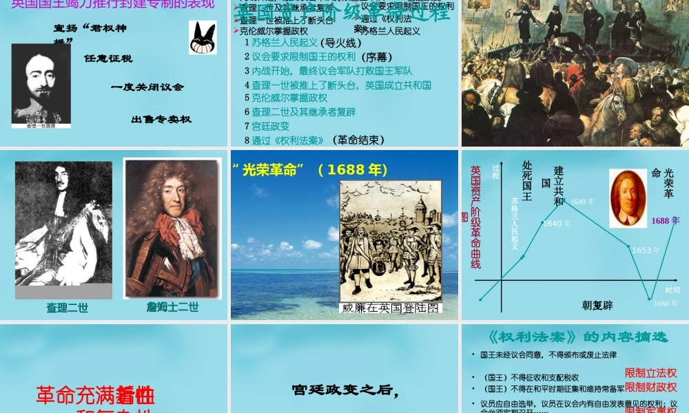 中学九年级历史上册 11 英国资产阶级革命课件 新人教版 课件