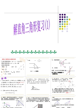 九年级数学第一章 解直角三角形复习1 ppt 课件