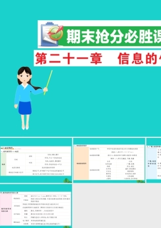 九年级物理全册 期末抢分必胜课 第二十一章 信息的传递课件 (新版)新人教版 课件
