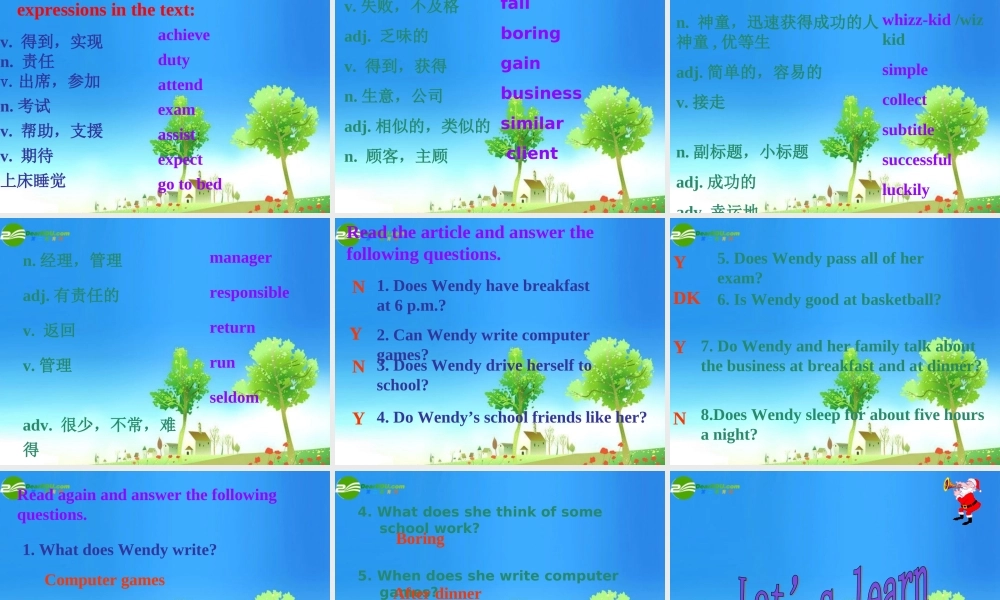 七年级英语上册 Chapter TWO Our Daily Life课件 牛津深圳版 课件