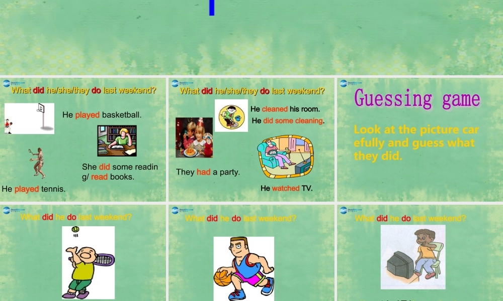 八年级英语上册 Unit 1 Where did you go on vacation？(第1课时)课件 (新版)人教新目标版 课件