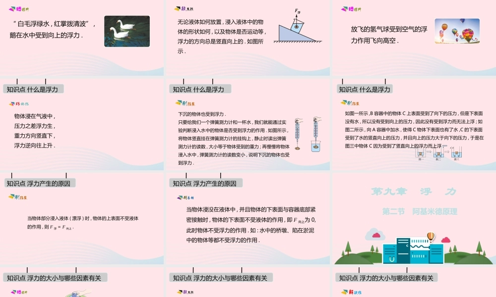 八年级物理全册 第九章 浮力课件 (新版)沪科版 课件