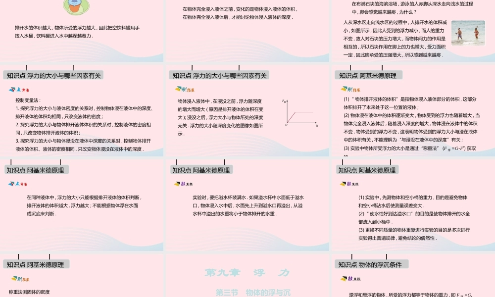 八年级物理全册 第九章 浮力课件 (新版)沪科版 课件