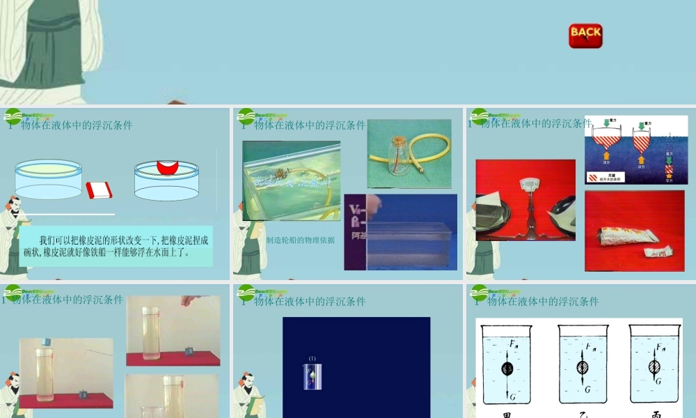 八年级科学上册 第四章第四节物体浮沉条件及其应用课件 华东师大版 课件