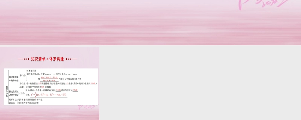 八年级数学下册 第数据的分析课件 (新版)新人教版 课件