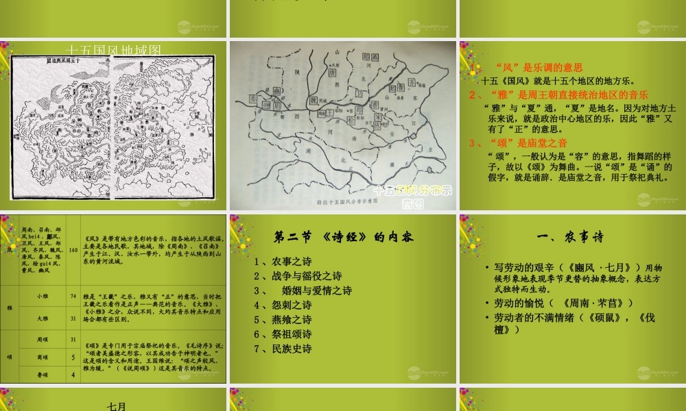 中学七年级语文上册(诗经)素材课件2 新人教版 课件-2