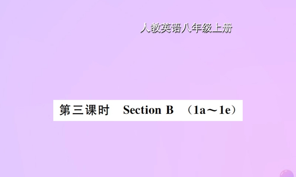 八年级英语上册 Unit 4 What is the best movie theater(第3课时)Section B习题课件 (新版)人教新目标版 课件