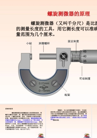 八年级物理上册 螺旋测微器演示课件 人教新课标版 课件