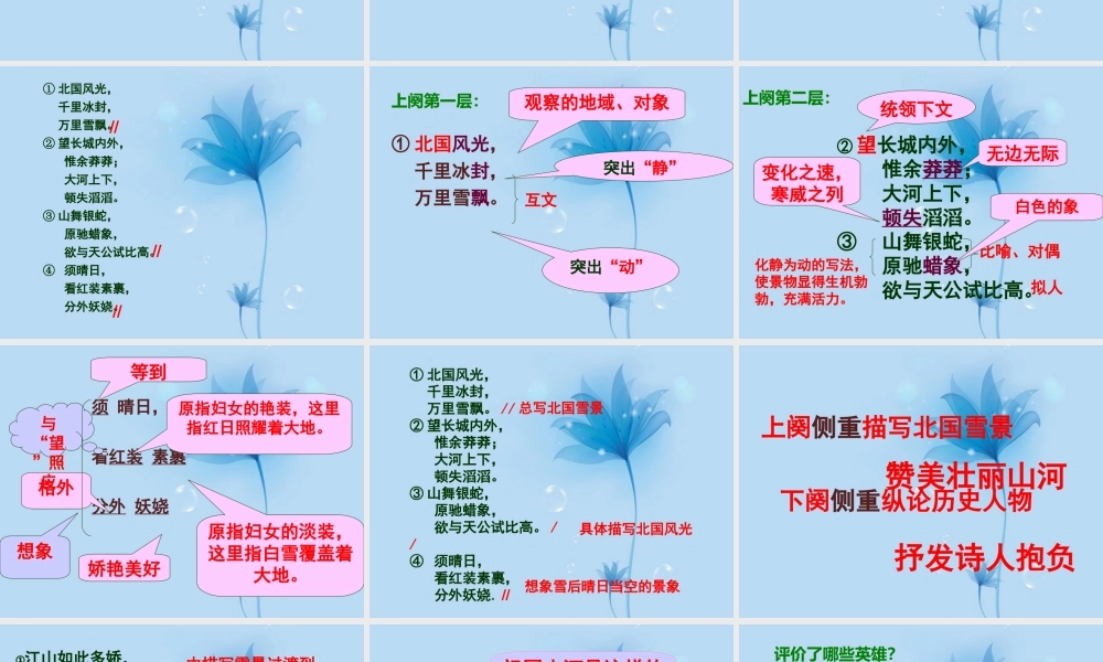 九年级语文 沁园春 雪课件 新人教版 课件