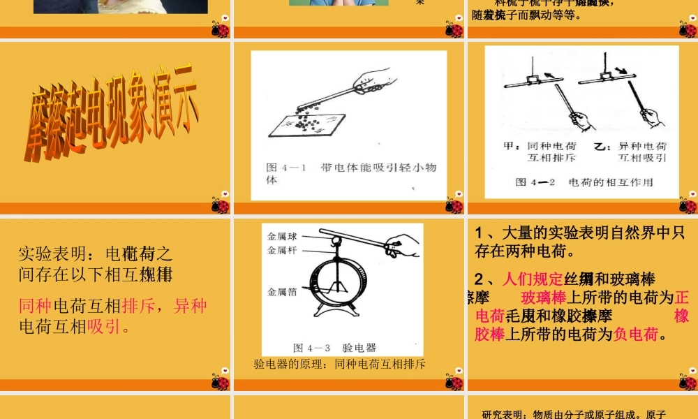 八年级物理 第五章第一节(电荷)课件 人教新课标版 课件