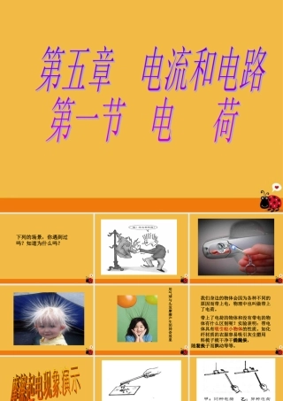 八年级物理 第五章第一节(电荷)课件 人教新课标版 课件