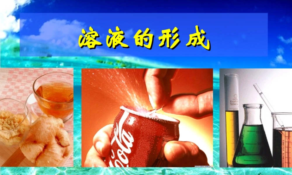 新课标 人教版初三化学溶液的形成 课件