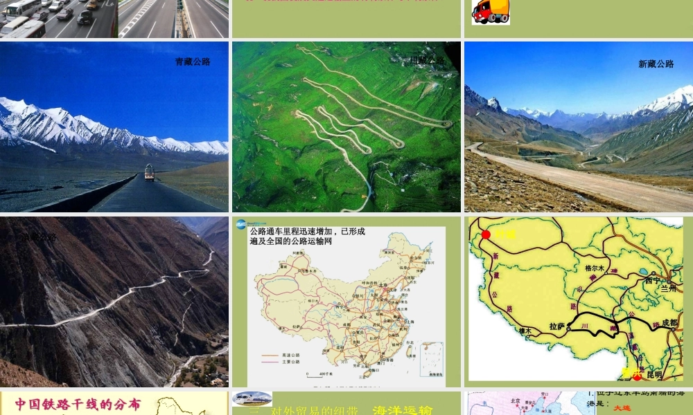 八年级地理上册 第四章 第三节 交通运输业课件 新人教版 课件