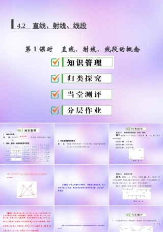 中学七年级数学上册 4.2 第1课时 直线、射线、线段的概念课件 (新版)新人教版 课件